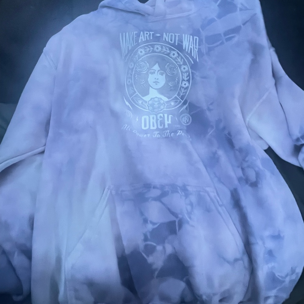 obey purple tie-dye hoodie